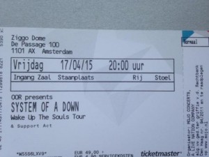 system of a down kaartje